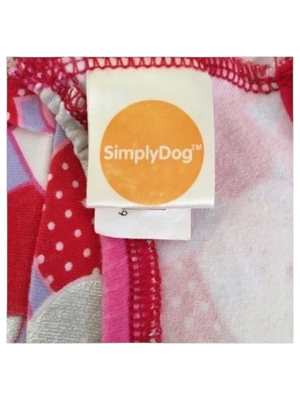 SimplyDog Red Heart Print Dog Dress Size S